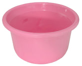 Kuber Industries 3 Pieces Plastic Tub, Dustbin & Stool Set (Pink)